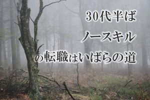 30代の転職はいばらの道