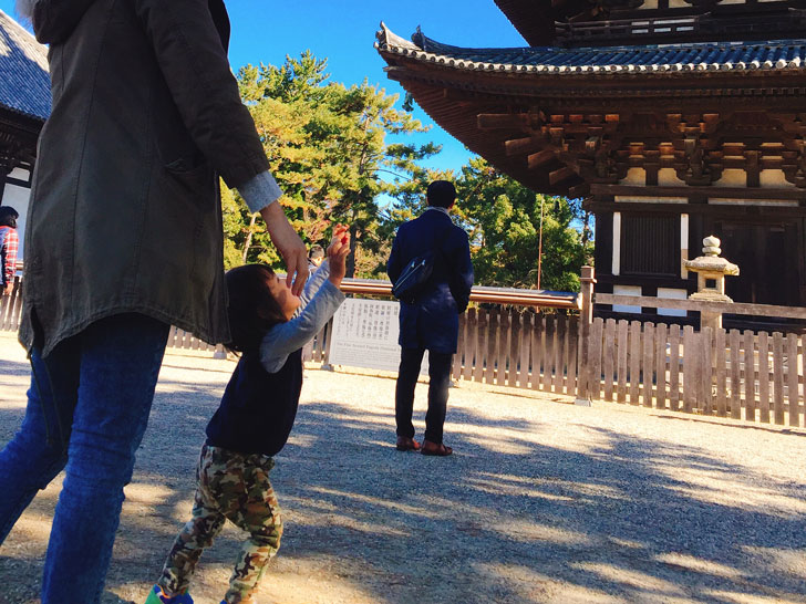 妻と子供の写真