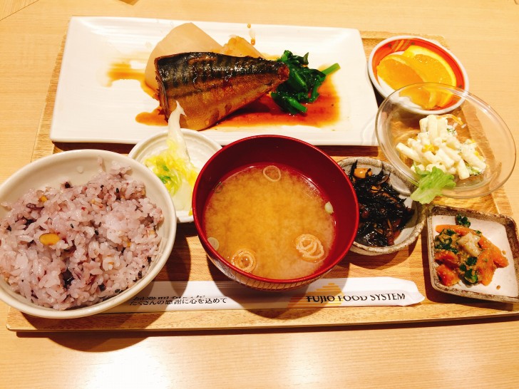 名物お母さんの煮鯖とやわらか大根煮の定食