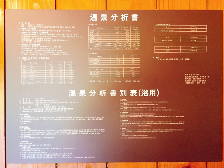 温泉分析書