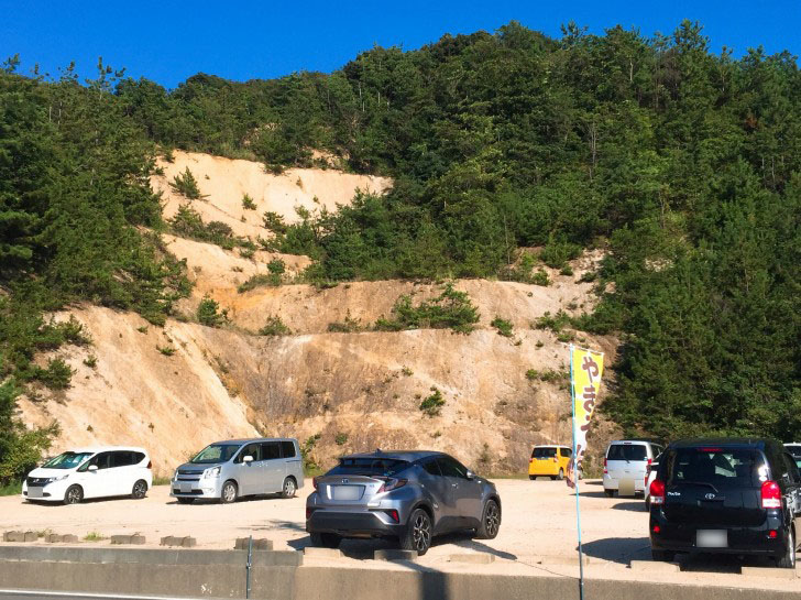 水晶浜　無料の駐車場